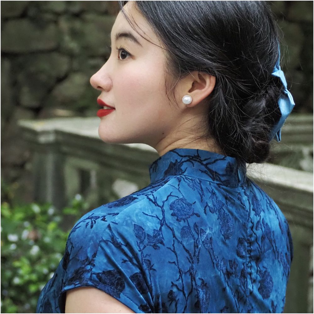 Jiangnan catkins Large size cheongsam fat mm slimming and covering belly new Chinese style improved dress slightly overweight daily short sleeved temperament image 5