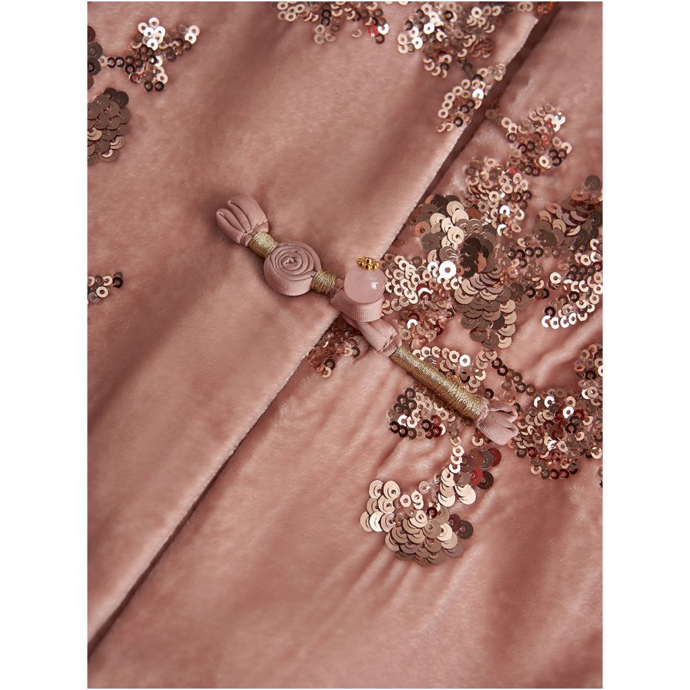 New Chinese style retro temperament buckle stand collar sequin buckle vest long pants set for women 2026 spring new item image 5