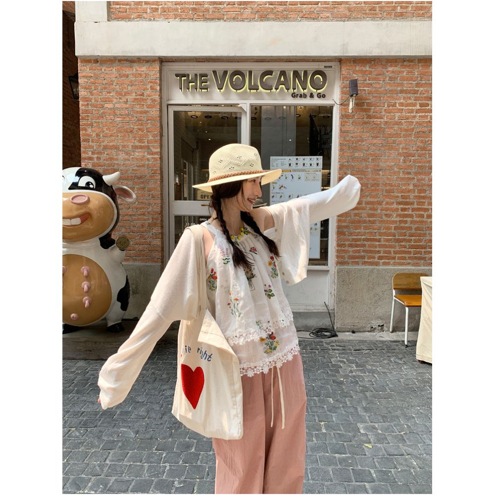 Tetu STUDIO 2025SS Free Spring Summer Two tone Ruffled Breathable Off Shoulder Top image 4