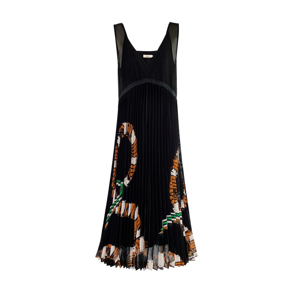 CHIC DIALECT Private Custom Runway Style Printed Pleated Dress High Waisted Slimming Elastic Chiffon Maxi Skirt image 4