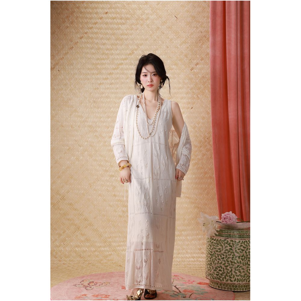 dangdang somes Santorini Tencel Resort Sundress Cardigan image 4