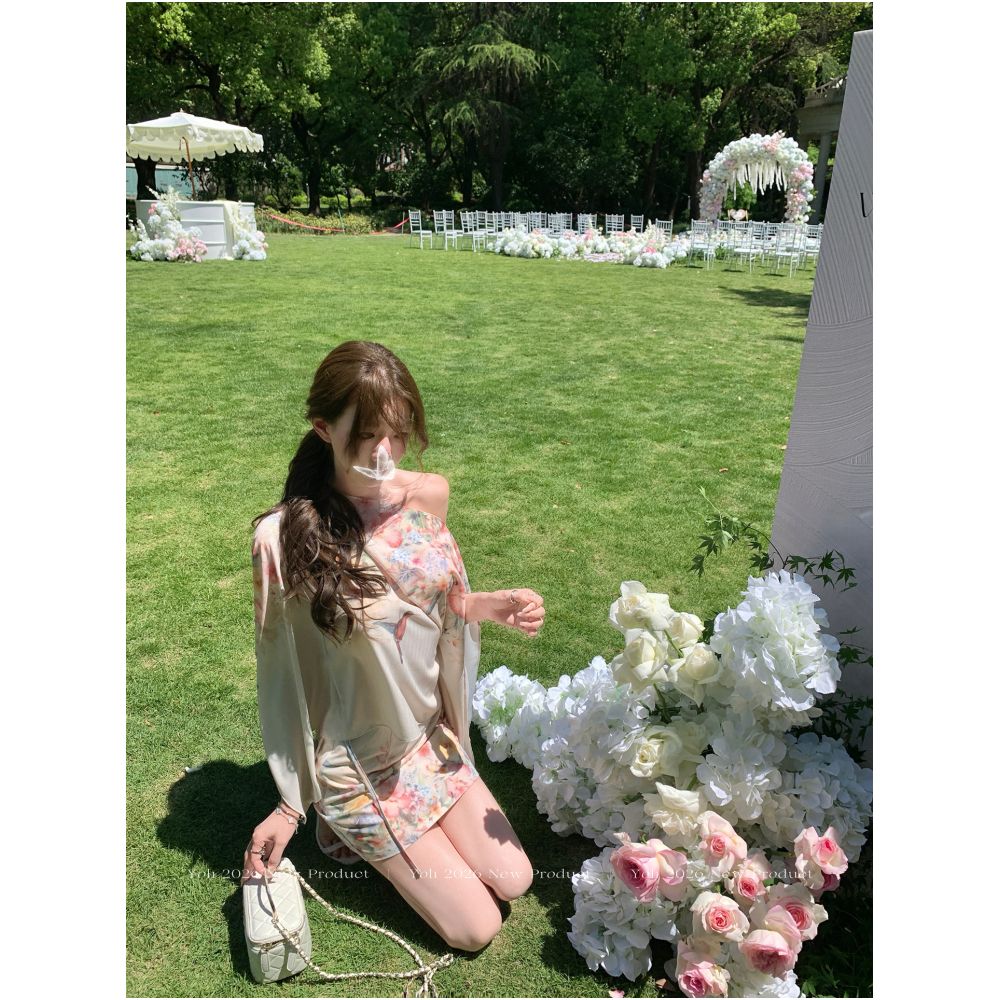 YOLI Zhang Youli s Midsummer Garden Floral Fashion Suit for Women High End Loose Versatile and Paired with a Shawl and Short Skirt image 2