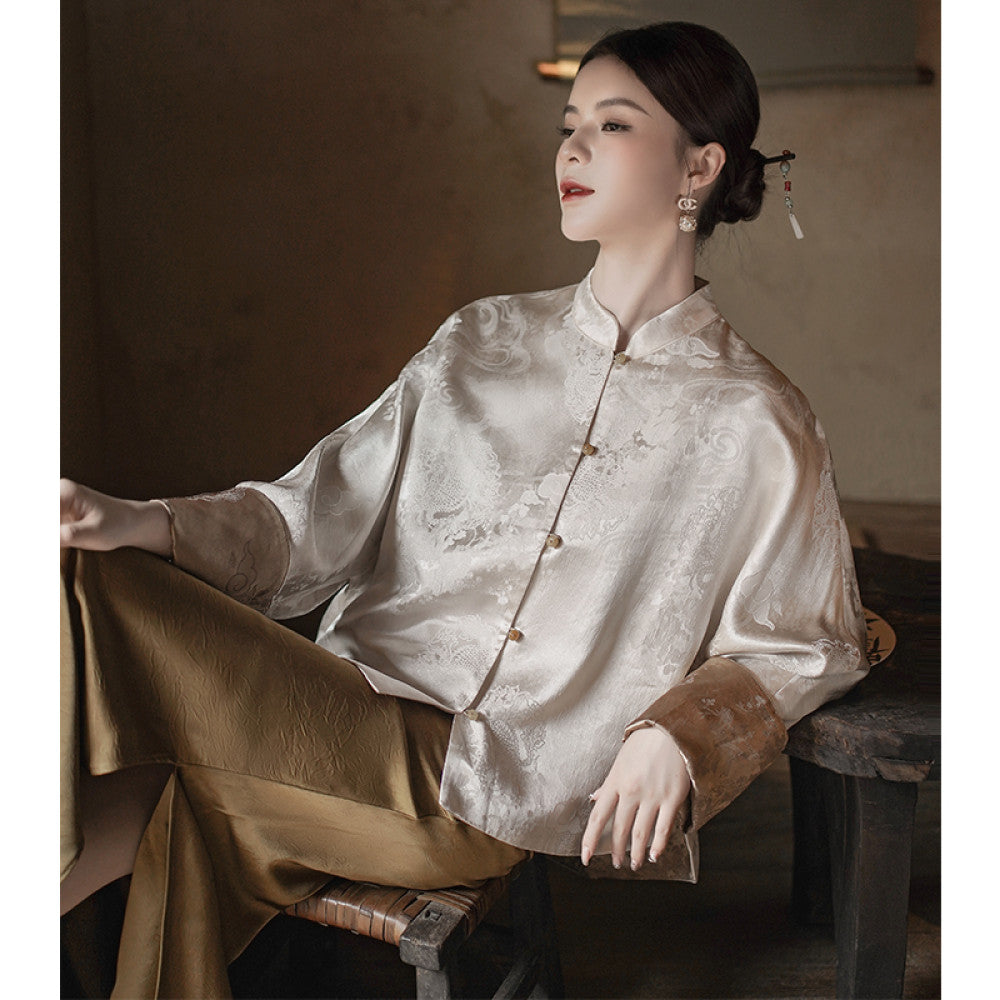 Longyun Double sided double wear new Chinese style high end national style jacket for women 2025 autumn new high end tops image 10