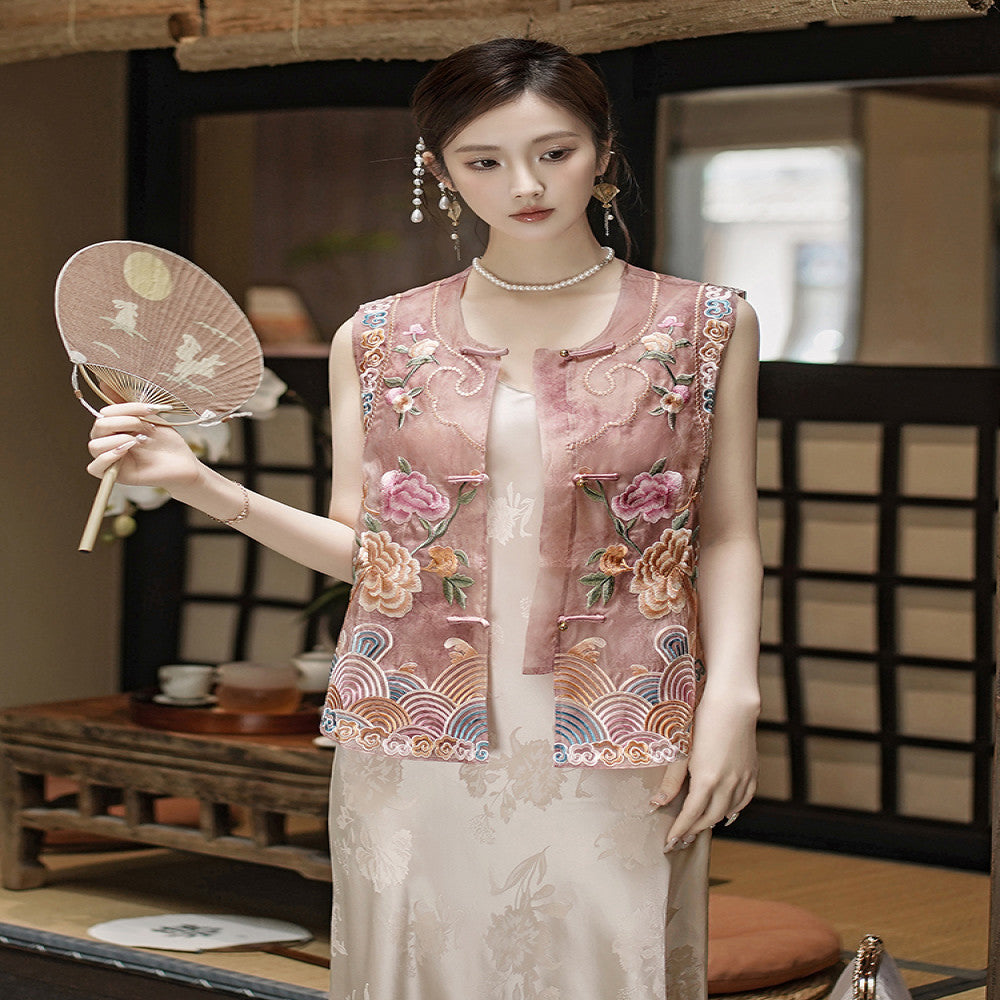 Ruyi New Chinese style Mulberry Silk National Style Vest Women s 2025 Summer New Style Retro Luxury Versatile Women image 4