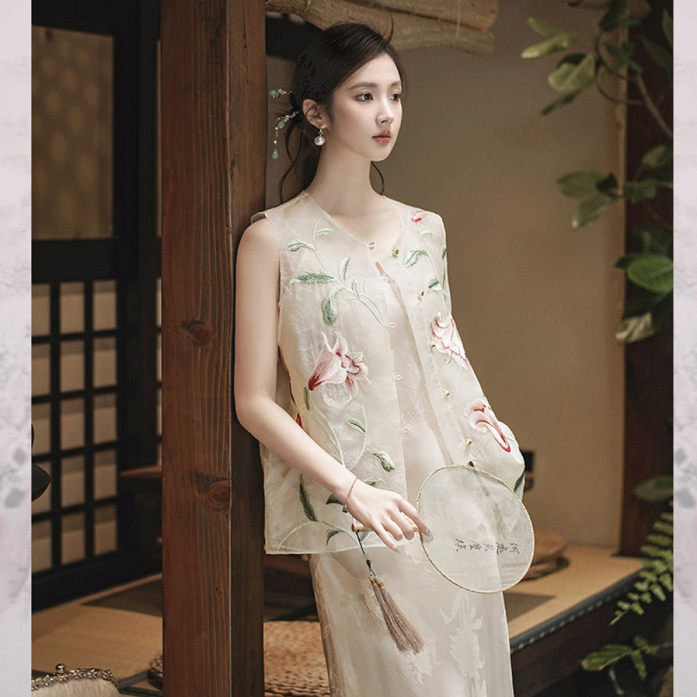 Yulan New Chinese style Mulberry Silk National Style Vest Women s 2025 Summer New Round Neck Retro Style Versatile Women image 3
