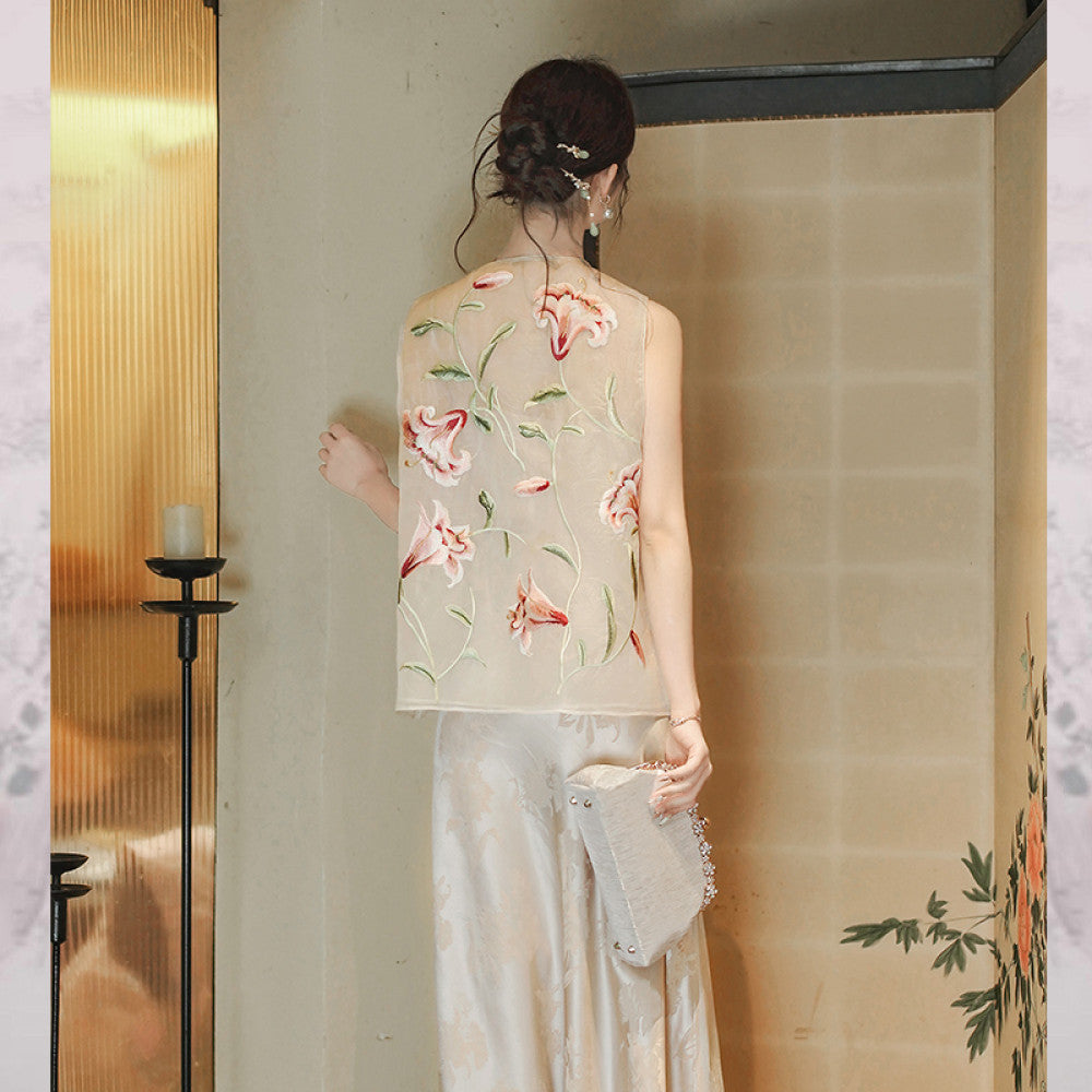 Yulan New Chinese style Mulberry Silk National Style Vest Women s 2025 Summer New Round Neck Retro Style Versatile Women image 5