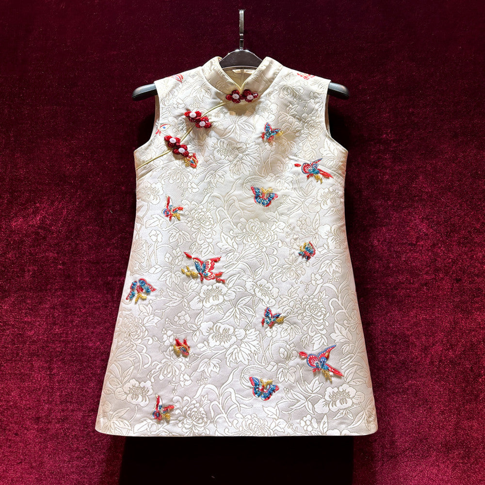 High end new Chinese style exquisite improved Chinese style heavy industry cheongsam dress with women s high end feel embroidered 2025 new style temperament image 1