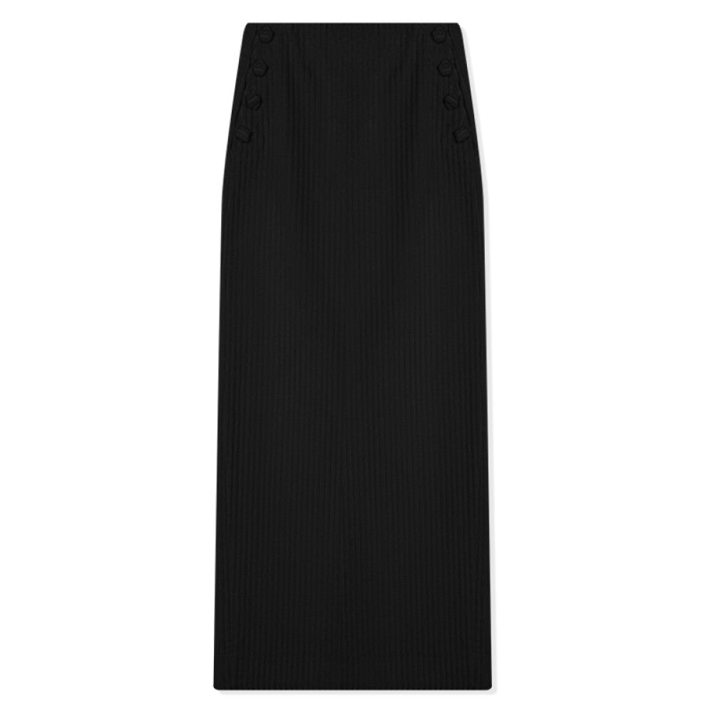 RoseLingLing King Stripe Created Coarse Pit Corduroy Intellectually Style Vest Straight Tube Half Skirt image 15