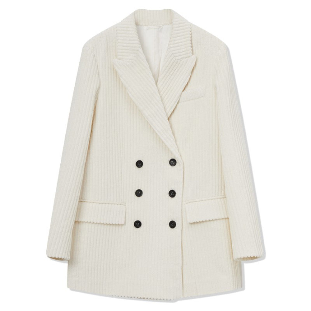 RoseLingLing King Stripe Created Coarse Pit Corduroy Intellectually Style Vest Straight Tube Half Skirt image 58