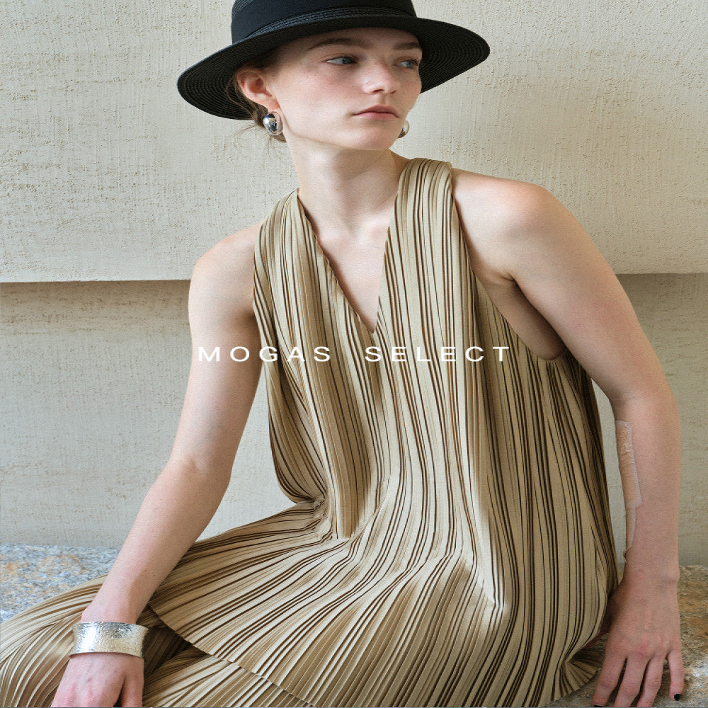 Mogas Dynamic Goddess Heavy Industry Miyake Style Shell Gloss Hundred Fold Twisted Sleeveless Top Wide Leg Pants Women s Summer image 5