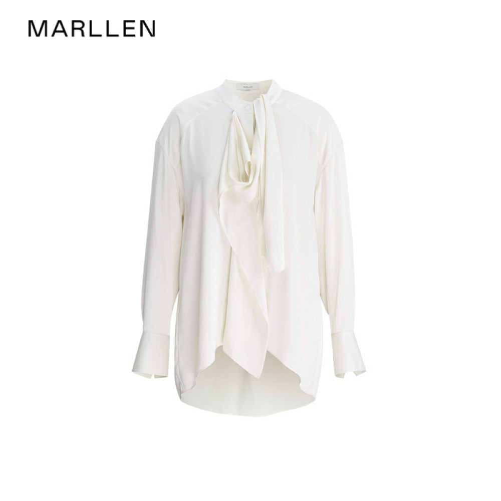 Marllen casual casual loose shirt commuting classic solid color plaid shirt top summer new women image 4