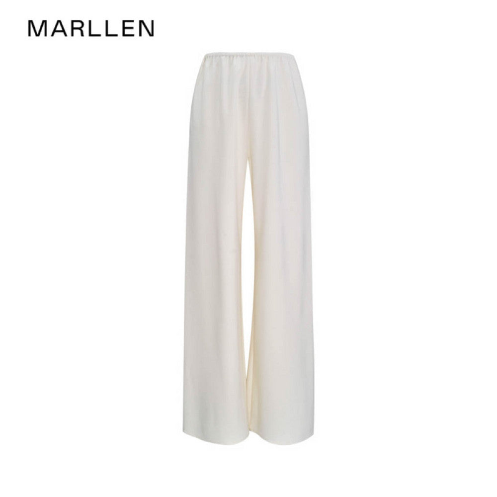 Marllen Lazy Rocket New Leisure Air Pants Elastic Waist Loose Wide Leg Pants for Women Spring and Summer image 12