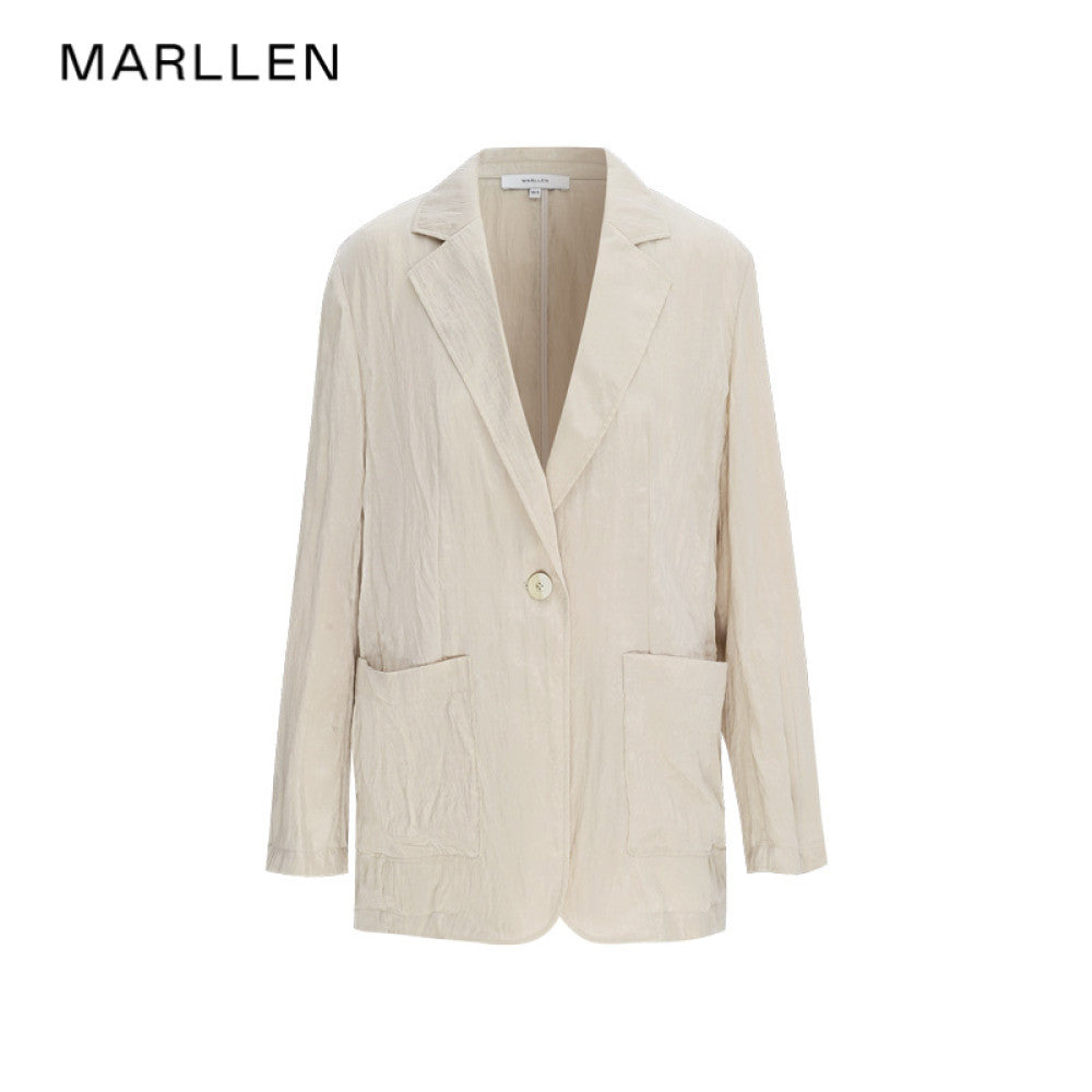 Marllen Elegant Light Suit Lazy Commuter B in Light Loose Suit Swing Collar Top Wide Leg Pants Set image 69