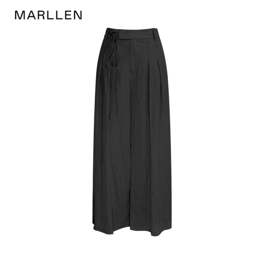 Marllen Elegant Light Suit Lazy Commuter B in Light Loose Suit Swing Collar Top Wide Leg Pants Set image 24