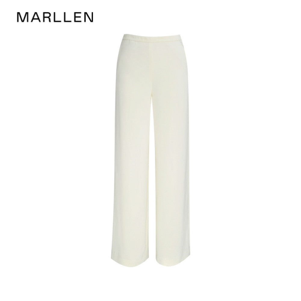 Marllen modern revealing dry skin friendly wrinkle resistant twill sleeveless waist cinched top loose wide leg pants set image 62