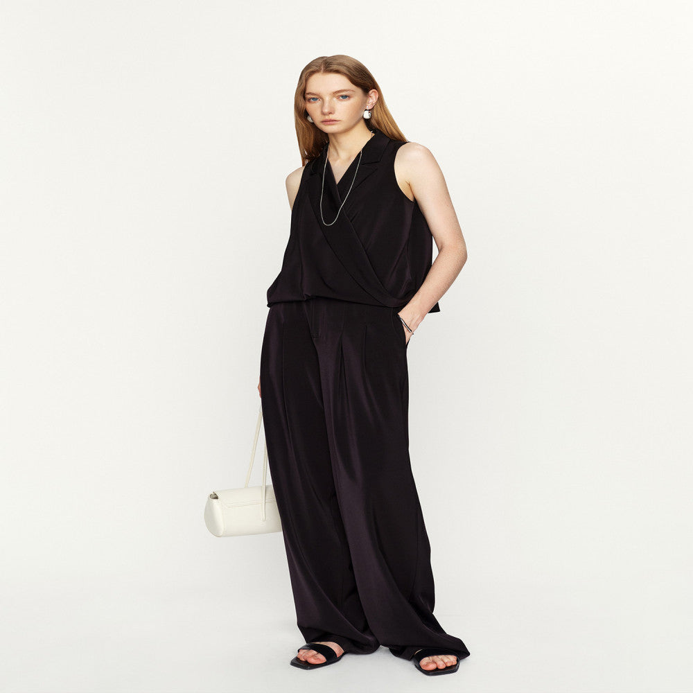 Marllen Night Charm Fashion Environmental Protection Anti Wrinkle Pendant Stylish Sleeveless V neck Suit Tank Top Pants Set image 33