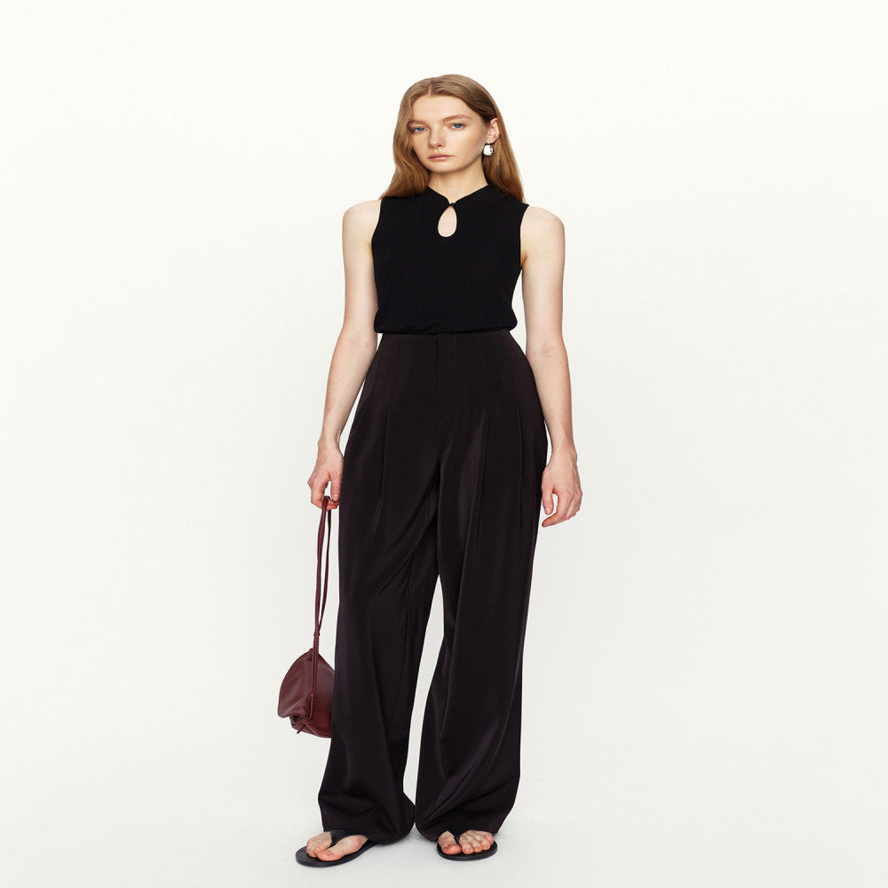 Marllen Night Charm Fashion Environmental Protection Anti Wrinkle Pendant Stylish Sleeveless V neck Suit Tank Top Pants Set image 3