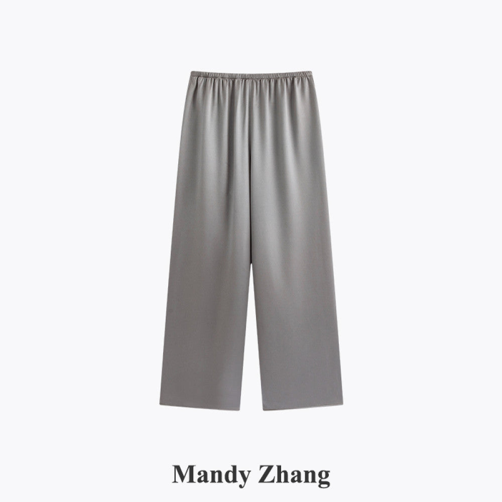 ASAYA4496 - French Chic Acetate Wide-Leg Pants ✨👖