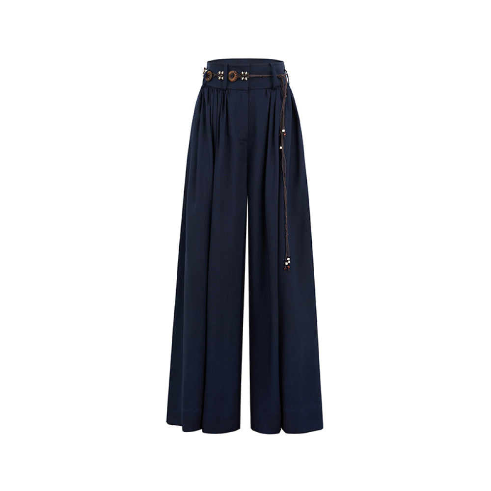 SUK protagonist aura Elegant and casual bead design high end sleeveless vest top wide leg pants set for women image 29