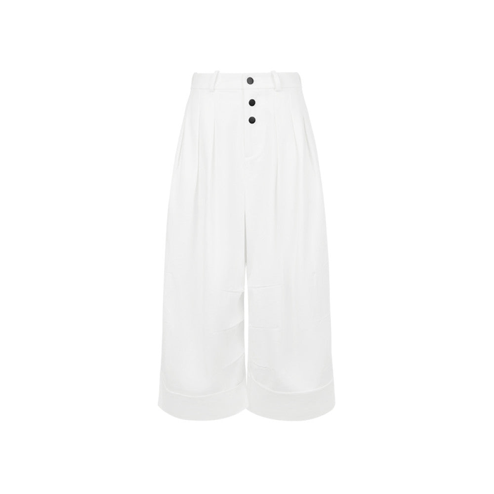 ASAYA4358 - Off-White Pleated Balloon Pants 🖤☁️