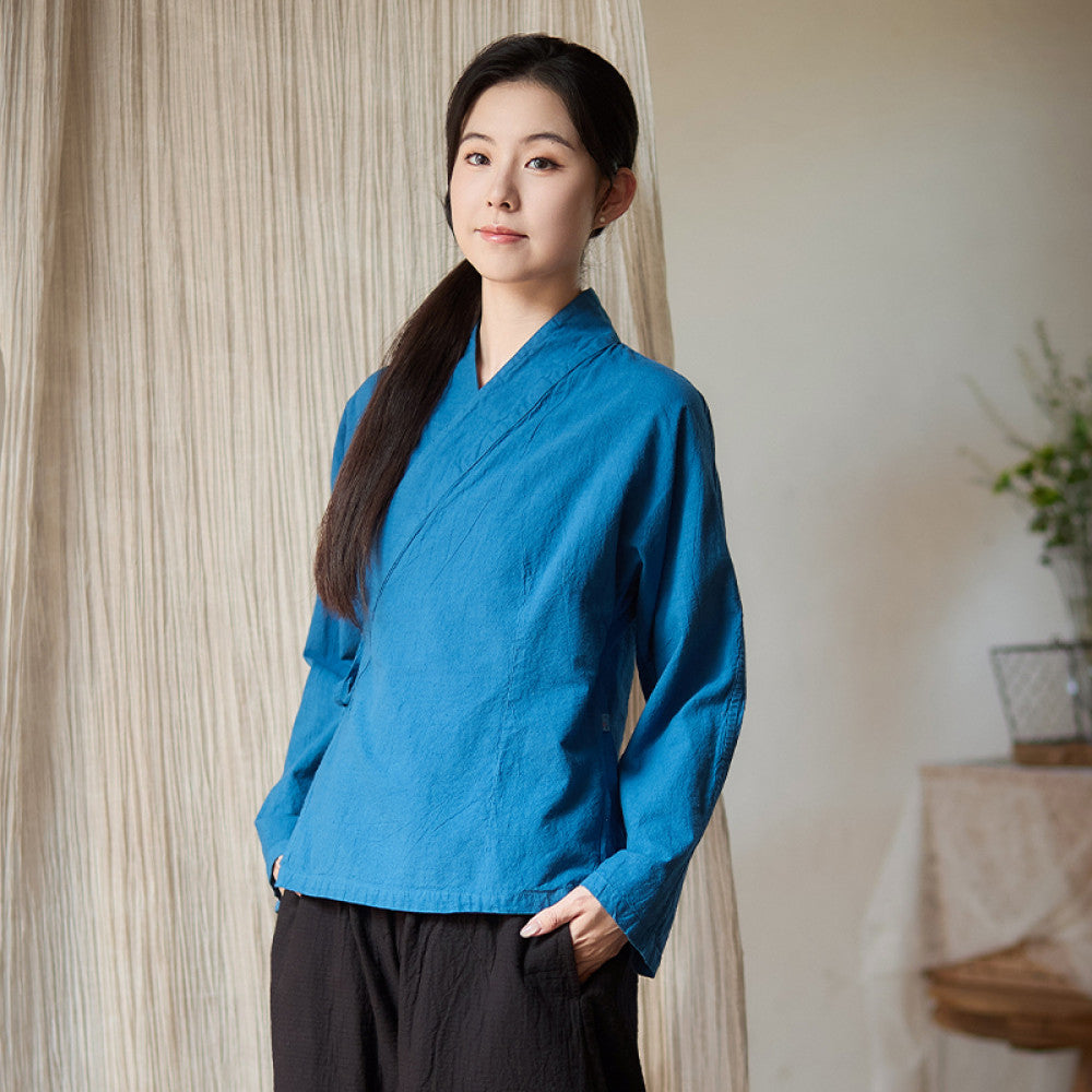 ASAYA4306 - Timeless Cotton Linen Hanfu Blouse ✨🌿