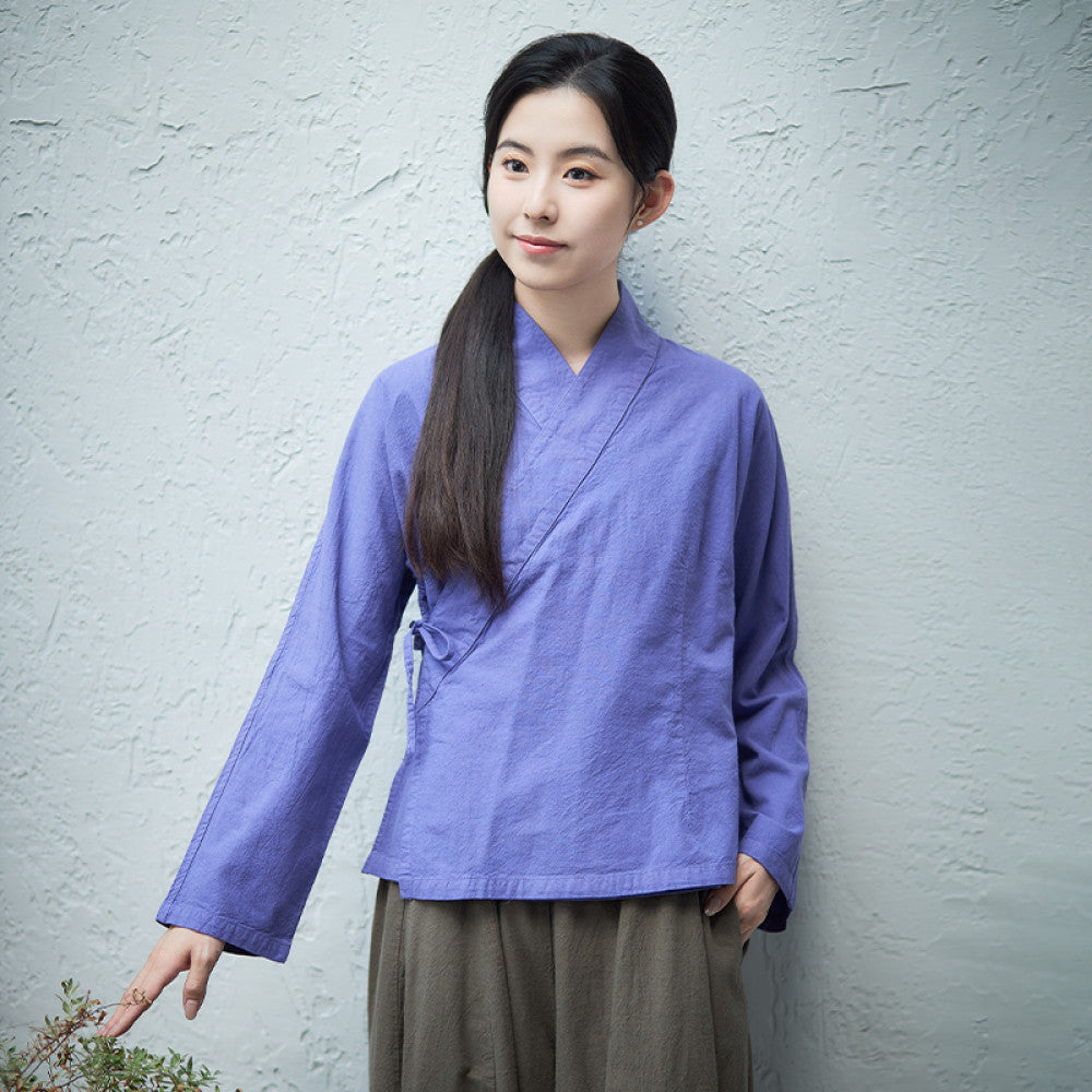 Summer new cotton linen linen top for women Chinese style improved Hanfu Chinese style tea suit 21 pieces W1359 image 40