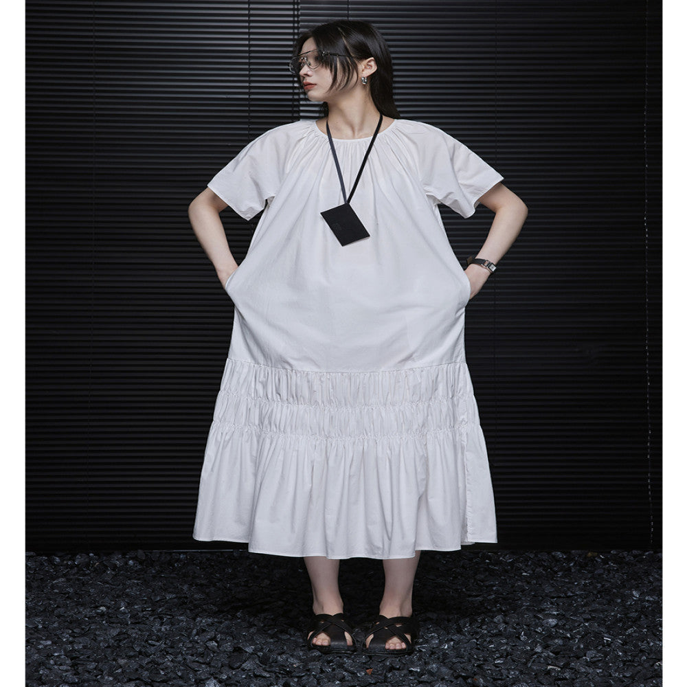 Moment white dress for female summer 2024 new high end exquisite super good looking temperament niche design feeling slimming image 3