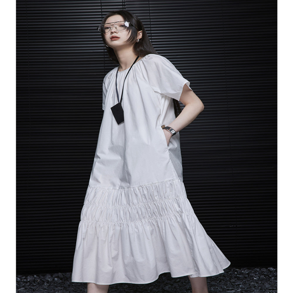 Moment white dress for female summer 2024 new high end exquisite super good looking temperament niche design feeling slimming image 4