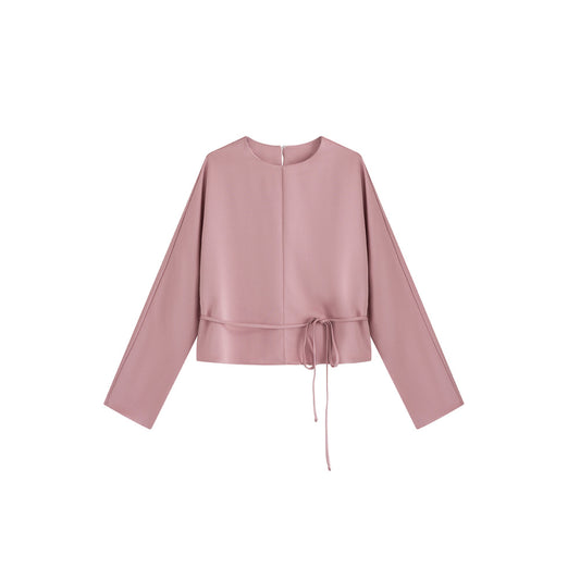 ASAYA4285 - Minimalist Satin Wrap Blouse ✨💫