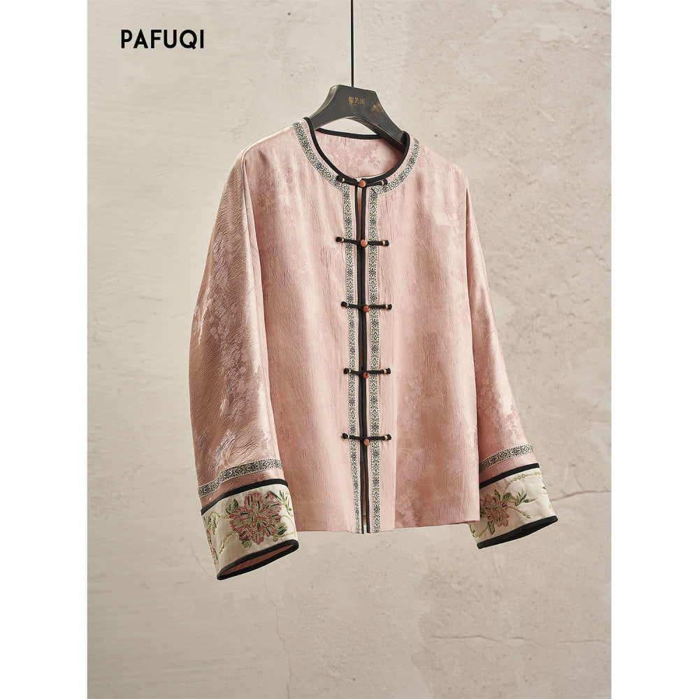 ASAYA4243 - Timeless Elegance in Embroidered Satin âĻð