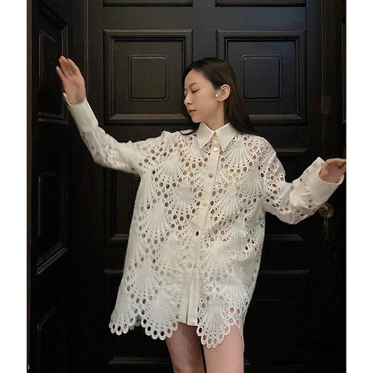 ASAYA4241 ✨ 𝐄𝐥𝐞𝐠𝐚𝐧𝐭 𝐑𝐞𝐭𝐫𝐨 𝐇𝐨𝐥𝐥𝐨𝐰 𝐋𝐚𝐜𝐞 𝐒𝐡𝐢𝐫𝐭