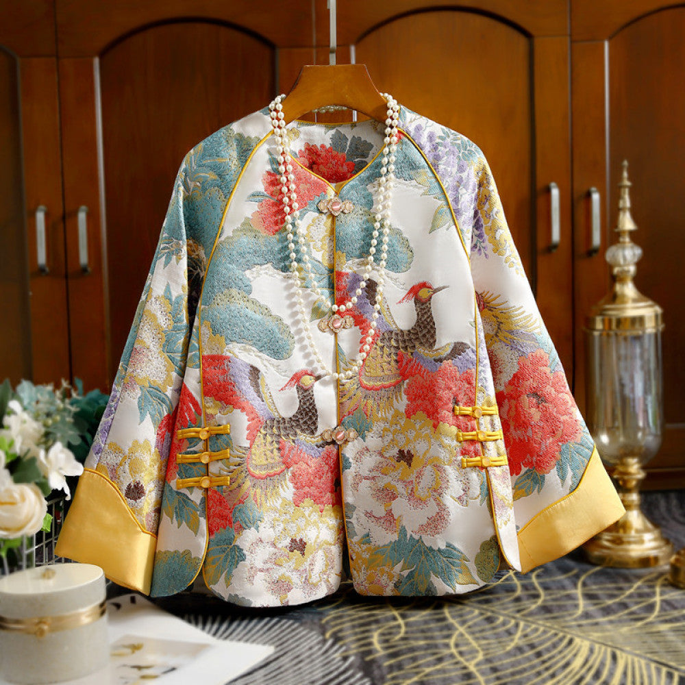 Tang style women s clothing classic Chinese style embroidery luxurious vintage buttons new Chinese style improved jacket trendy autumn and winter top image 18