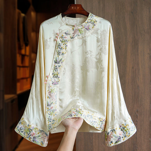 ASAYA4166 - Retro Embroidered Han-Style Blouse