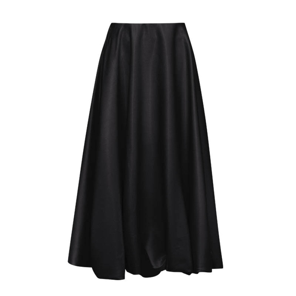 Classic Wardrobe AEL Original Flowing Satin High Waist Skirt for Women 2025 Autumn Water Mother Skirt Pink Flower Bud Skirt image 121