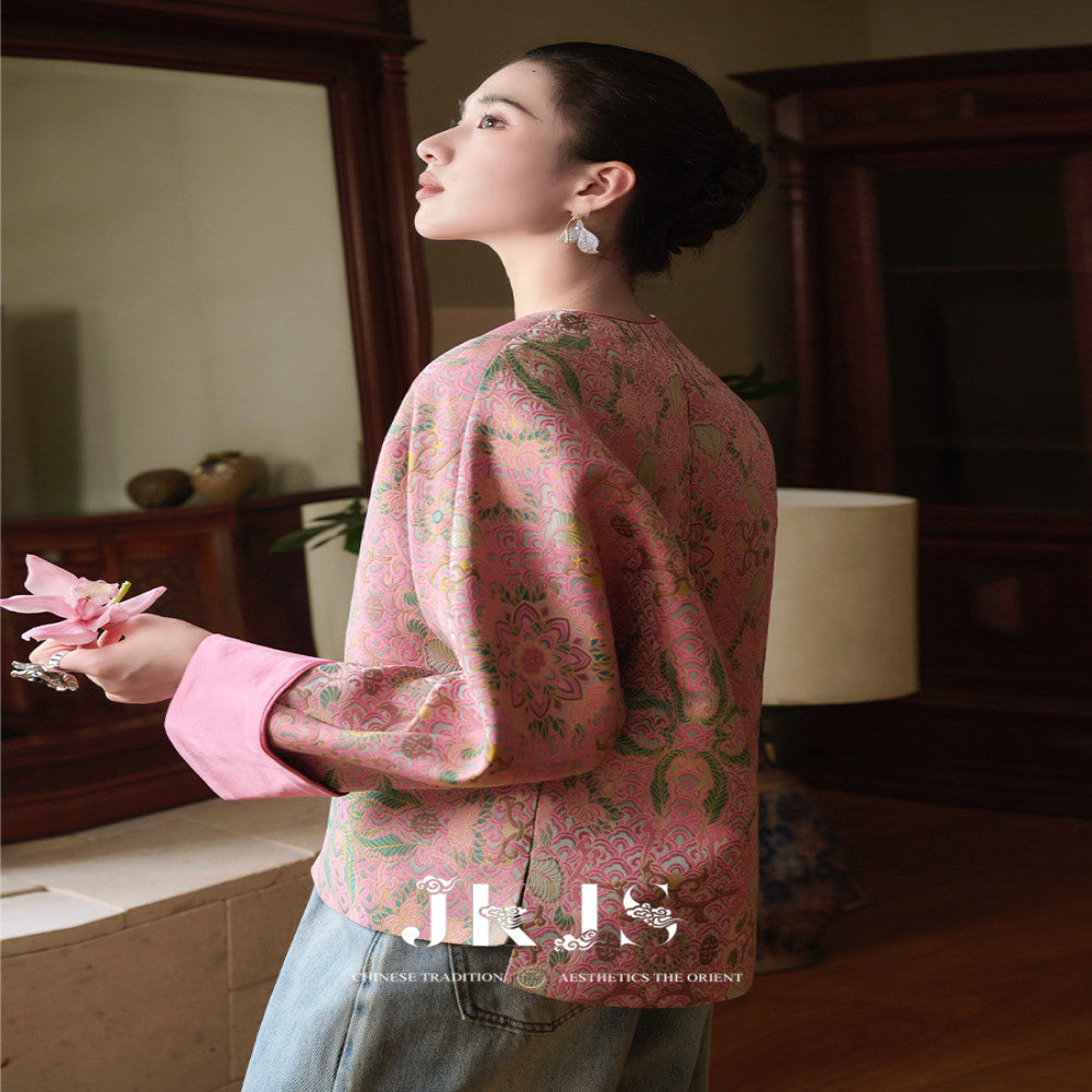 JKJS Butterfly Dream You National Style Customized Jacquard Jacket Spring and Autumn 2025 New Chinese Style High end Top for Women image 5