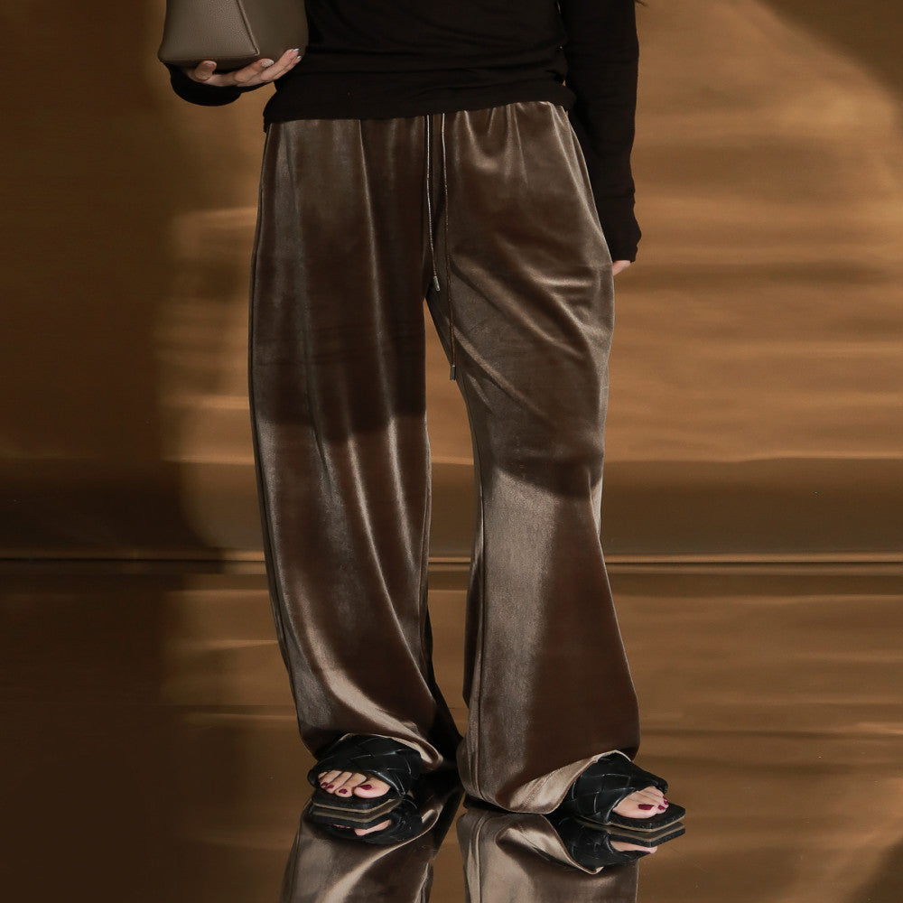 ASAYA4107: Luxurious Velvet Straight-Leg Pants ✨