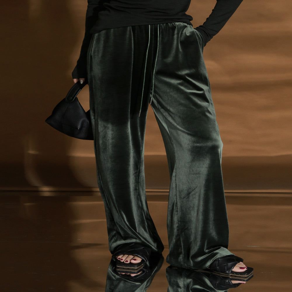 ASAYA4107: Luxurious Velvet Straight-Leg Pants ✨