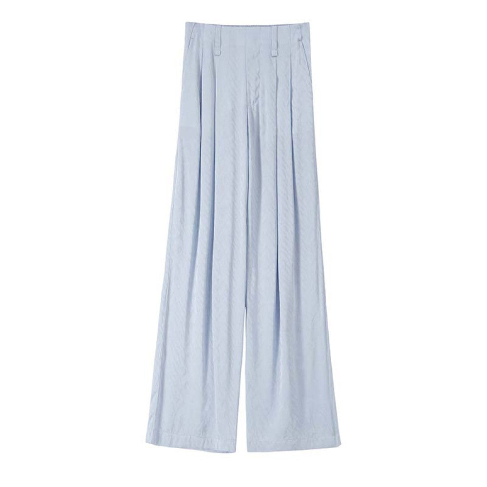 Zebra Light and Shadow ROSELINGLING Zebra Pattern Bare Feel Comfortable Wrinkle Pair Fashionable Air Wide Leg Pants image 6