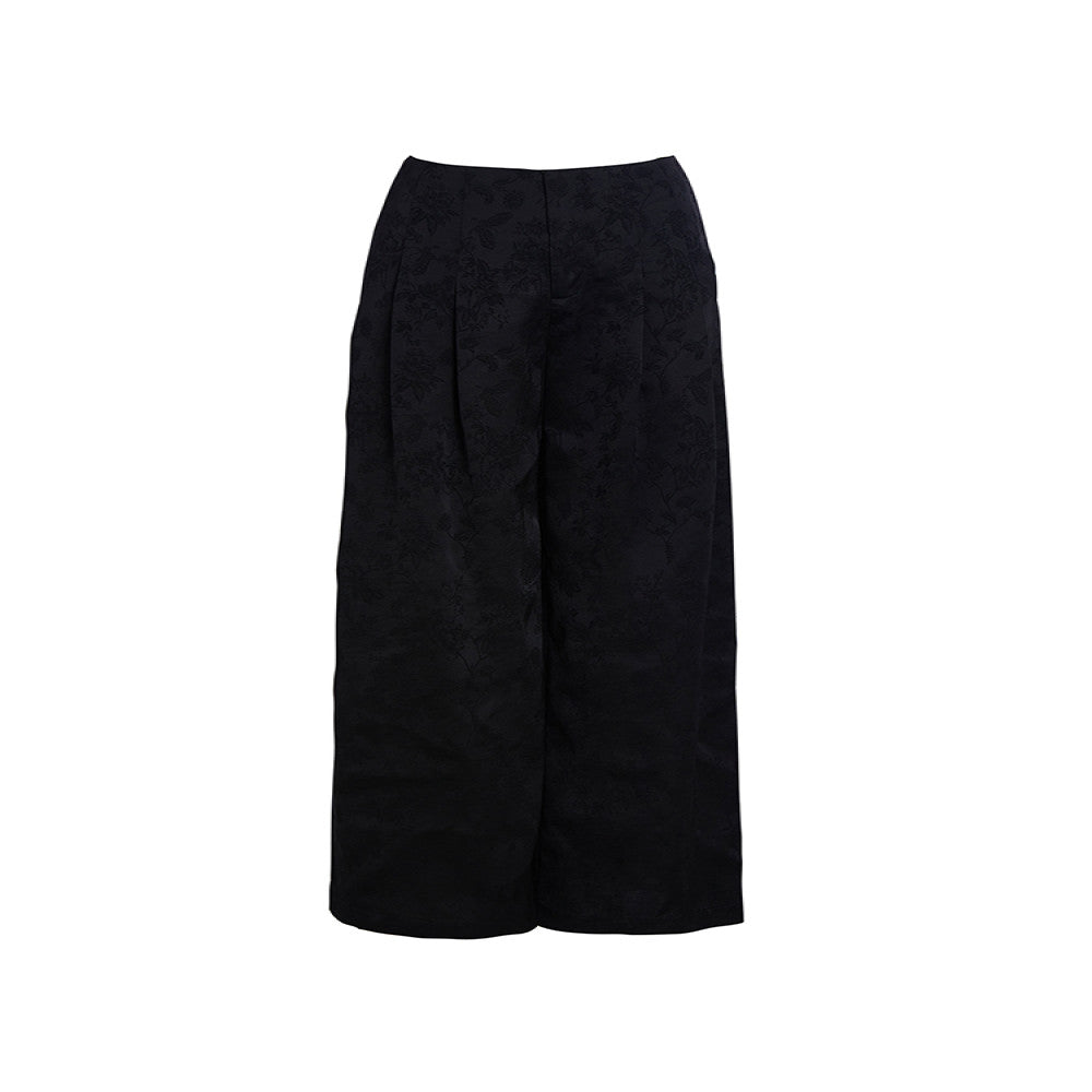QS Jiexi summer new improved light national style casual pants three dimensional jacquard lazy style slim high waist wide leg pants image 18