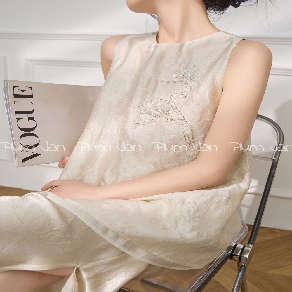 Plum Jan Temperament Shirt Women s 2025 New Popular Beautiful Small Shirt New Chinese Style Sleeveless Shirt image 2