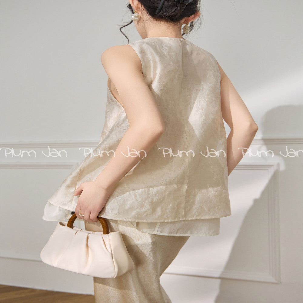 Plum Jan Temperament Shirt Women s 2025 New Popular Beautiful Small Shirt New Chinese Style Sleeveless Shirt image 4