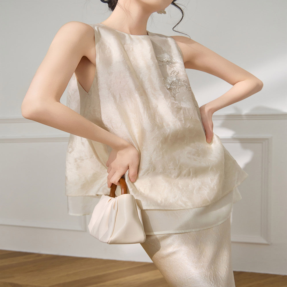 Plum Jan Temperament Shirt Women s 2025 New Popular Beautiful Small Shirt New Chinese Style Sleeveless Shirt image 5