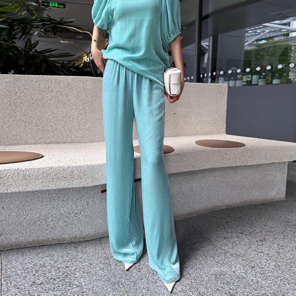 ASAYA3992 Velvet Wide-Leg Pants ✨