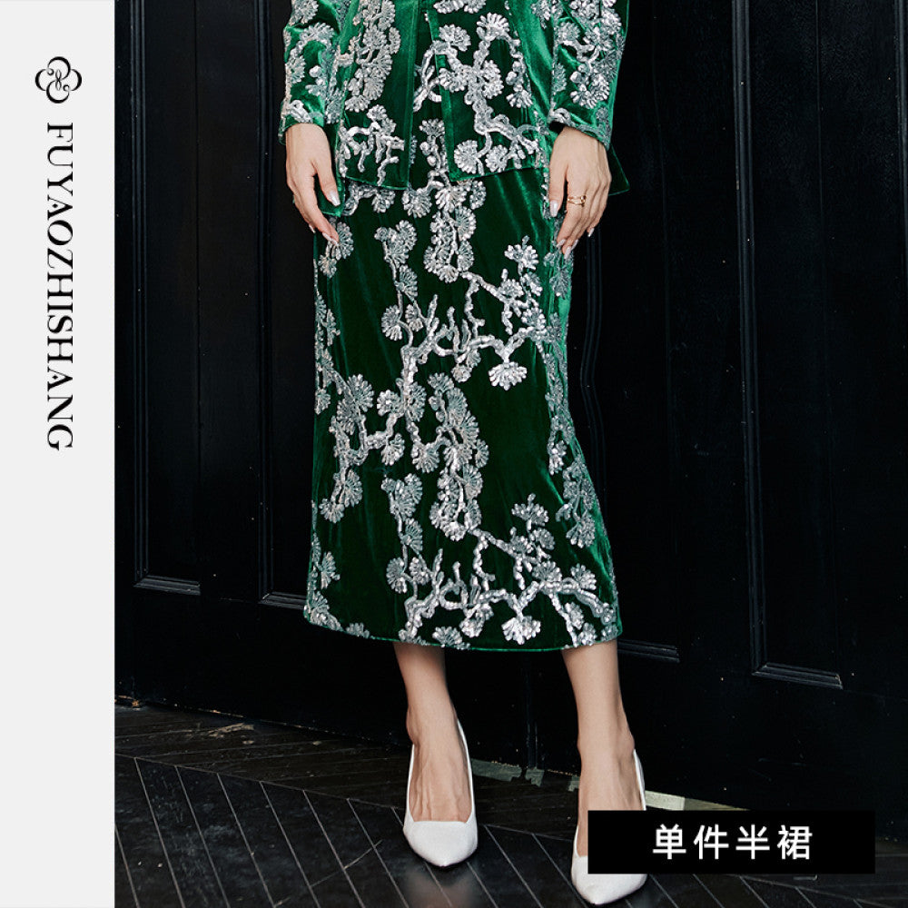 ASAYA3975 – Luxurious Velvet Tang Jacket ✨