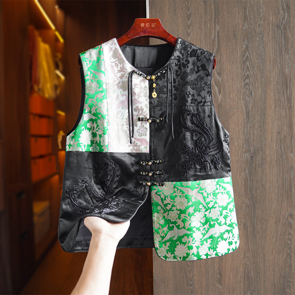 Western fashion heavy industry China Chic style embroidery this year popular vest 2024 chic new Chinese style beaded pan button top image 25