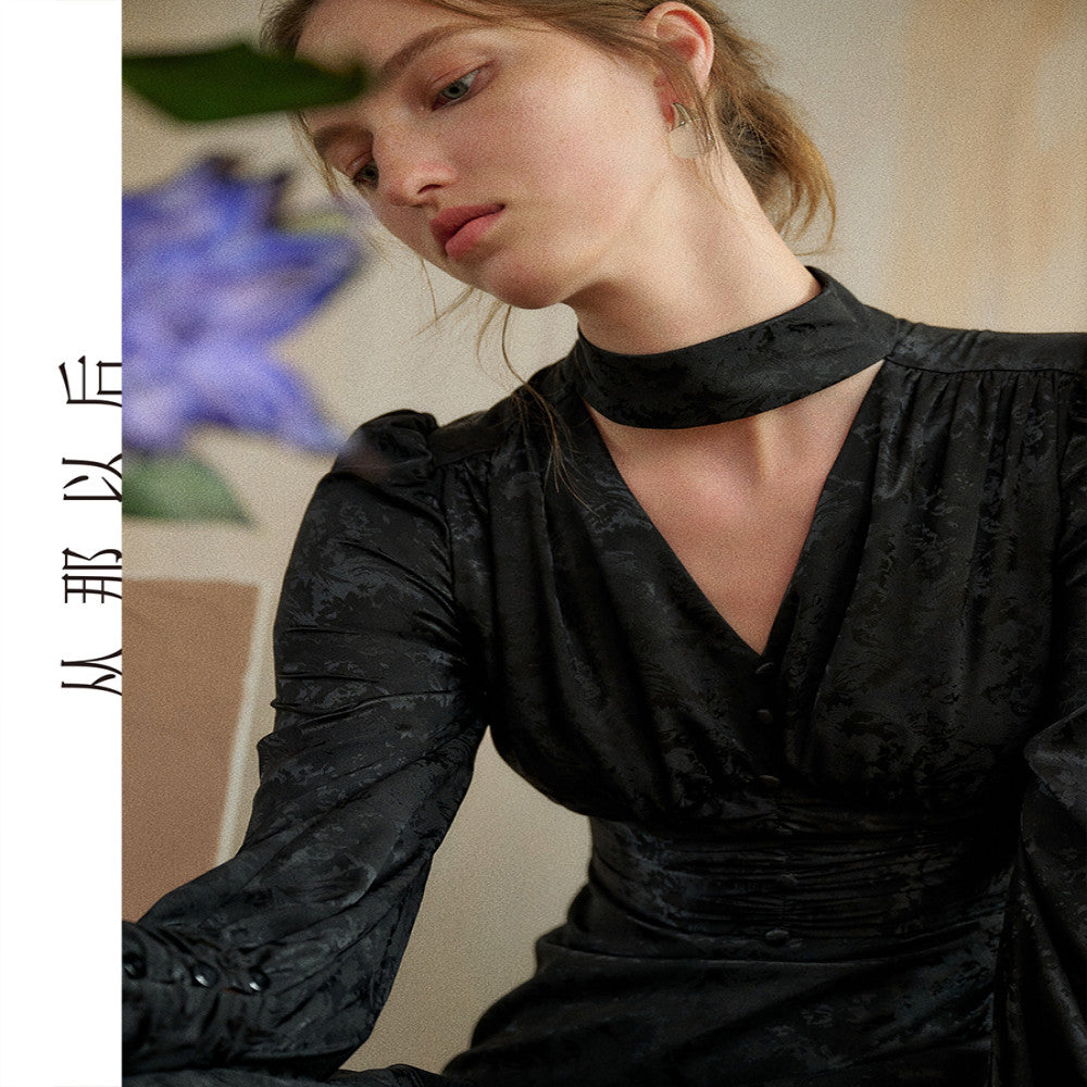 Since then the new Chinese style long sleeved dress autumn and winter engagement toast cheongsam skirt red dress skirt female winter image 4