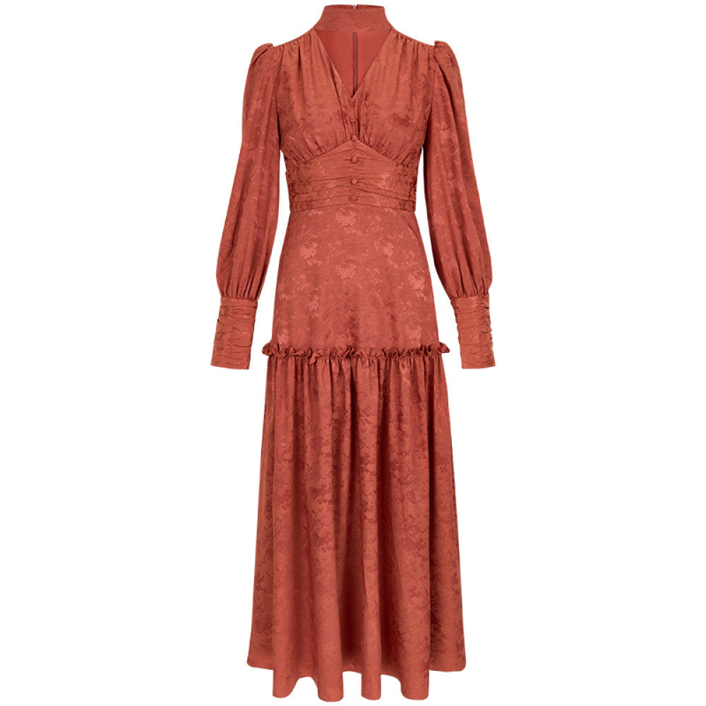 Since then the new Chinese style long sleeved dress autumn and winter engagement toast cheongsam skirt red dress skirt female winter image 29