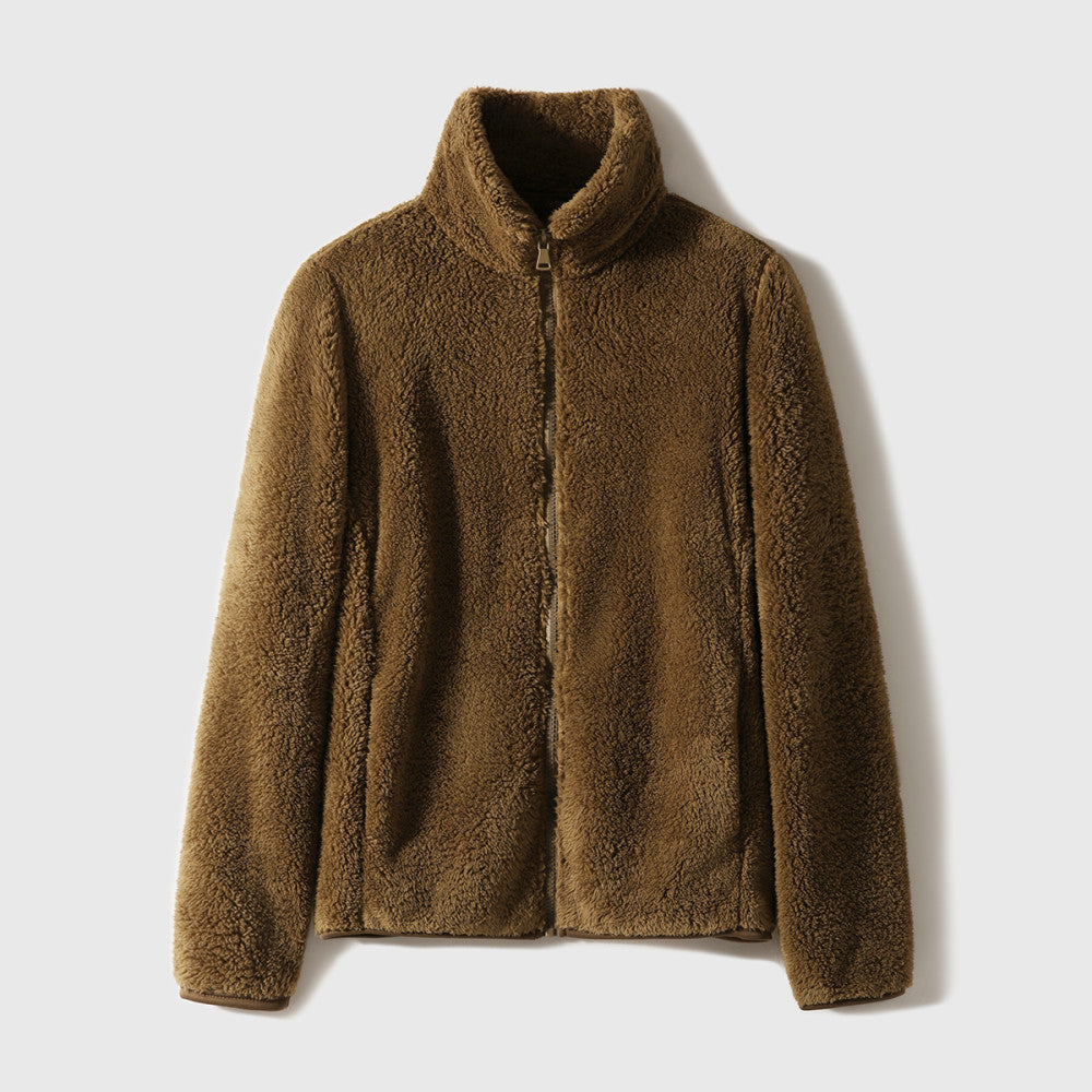 Explosive welfare prices Hand in N pieces close your eyes Flat Teddy Stand up Long Fleece Shake Fleece Coat image 86
