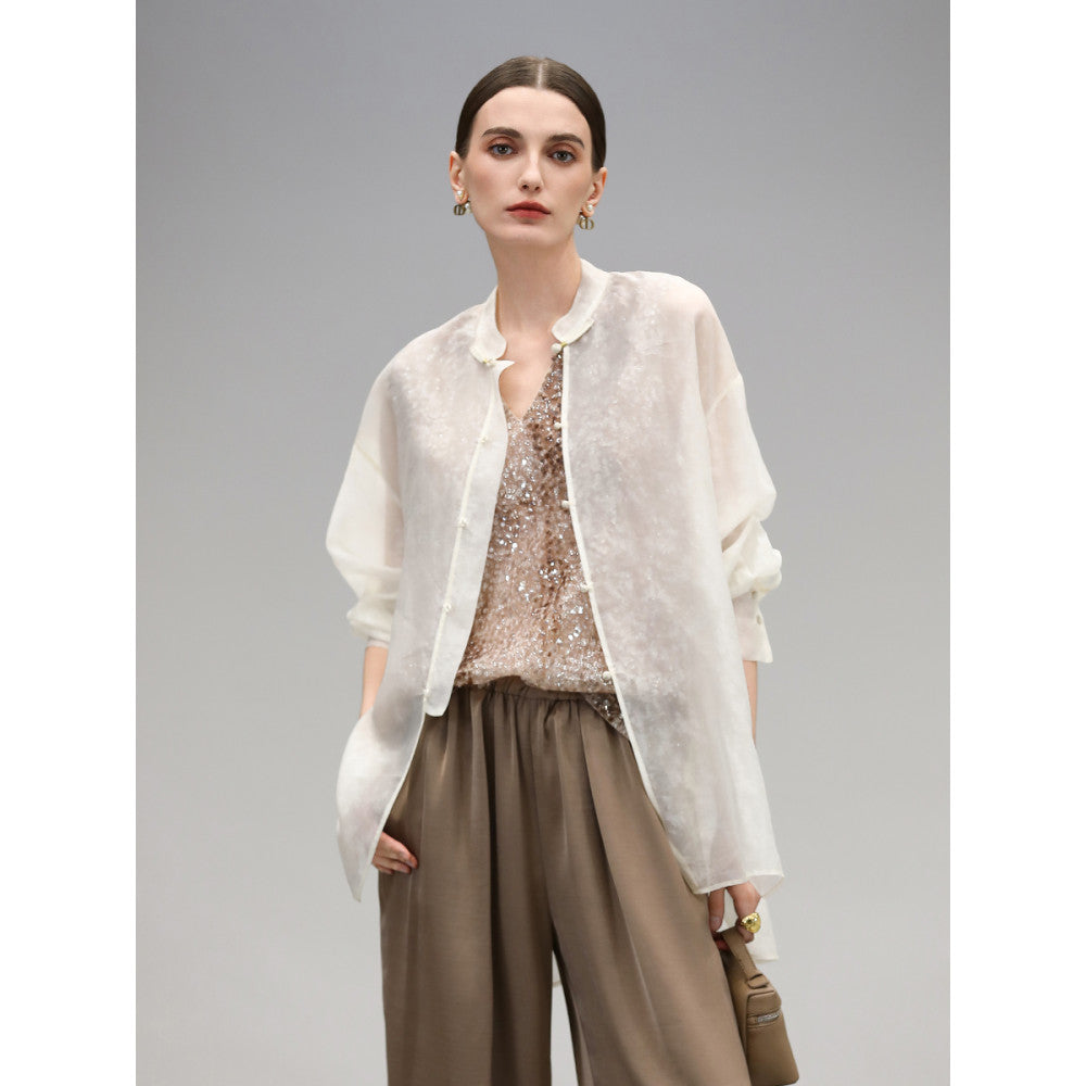 COCOBELLA New Chinese Style Handmade Button Shirt Dark Pattern Rayon National Style Shirt Cardigan SR0036 5 image 15