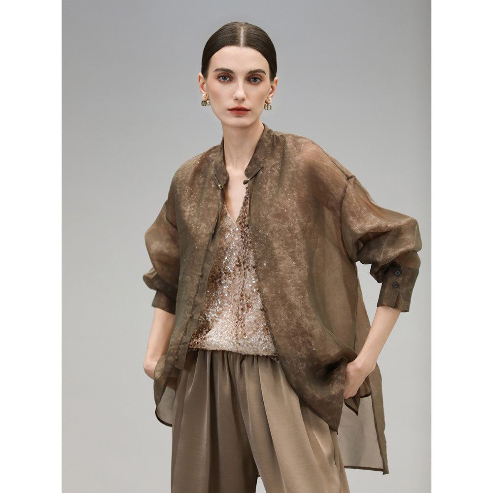 ASAYA4697 – Sheer Silk Blend Blouse ✨🌸
